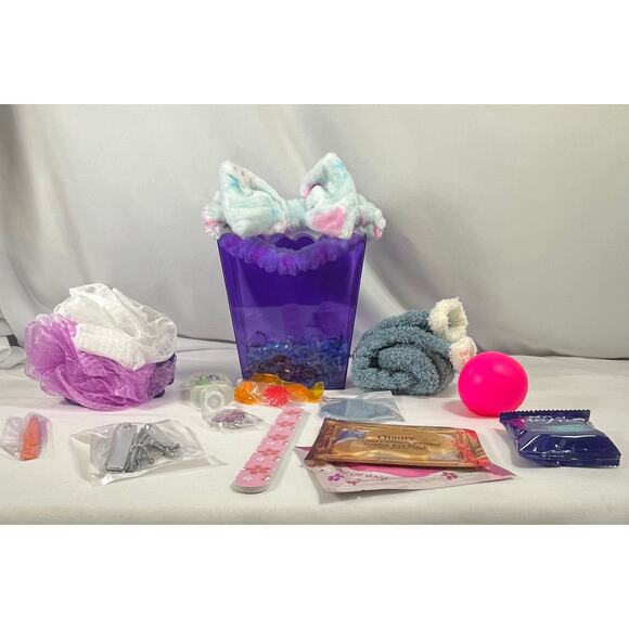 💜 VVCC Boutique Daily Essentials Treasure Bucket Teal & Pink Theme 💜 - Picture 2 of 3